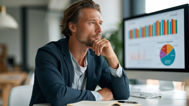 businessman working on computer