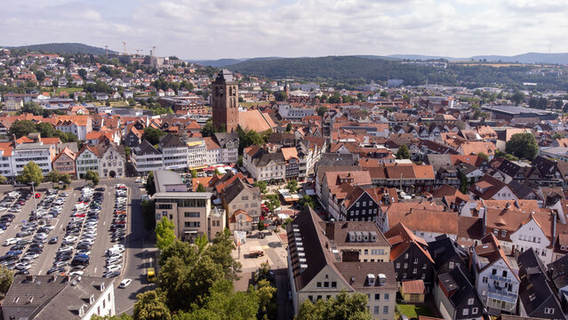 Aerial View of Bad Hersfeld in Hesse, Germany