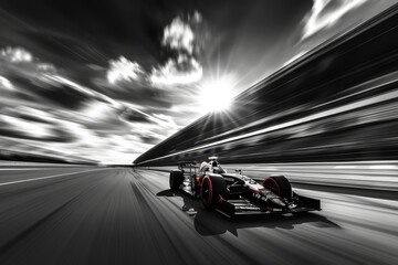 Obraz premium Sport car driving on the track.