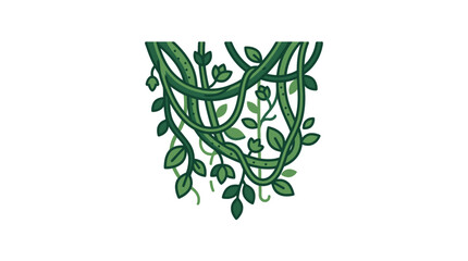 Hanging Jungle Vines Vector Illustration © Alpin