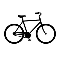 Obraz premium Bicycle, bike, cycling, transport, vehicle, black, silhouette, icon, symbol isolated on White Background