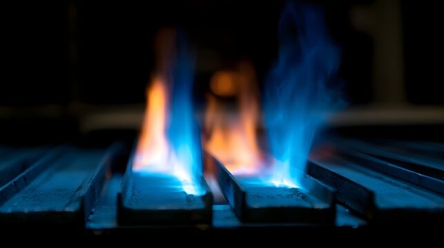 Vibrant close up view of the intense welding process featuring blue flames and molten metal highlighting the dynamic energy of industrial