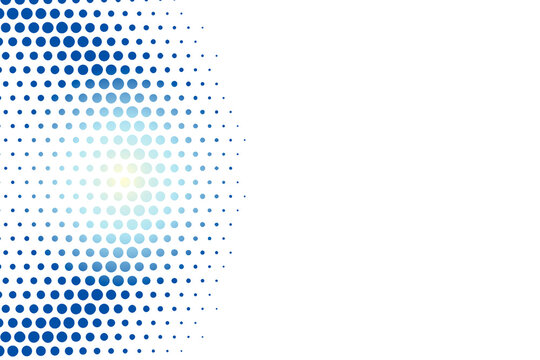 Abstract Blue Halftone Dot Pattern Background with transparent  Copy space