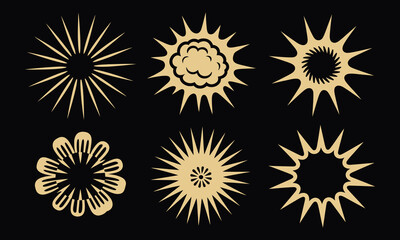 Obraz premium Comic Explosion Burst, dynamic action shapes for stickers, games, speech effects, pop art graphics and editable vector design