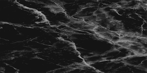A dramatic, deep black marble texture with striking white veins creates a luxurious and sophisticated backdrop, perfect for elegant design. © mehek