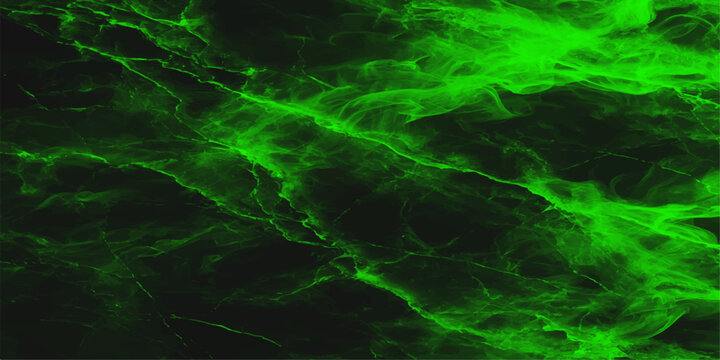 Abstract glowing green lines resembling natural marble or otherworldly energy flows against a dark background.