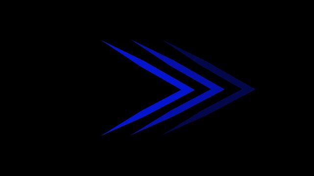 Right-directional arrow loop animation. arrowhead, outline, doodle, play right, symbol, hand-drawn arrow, 4k video.