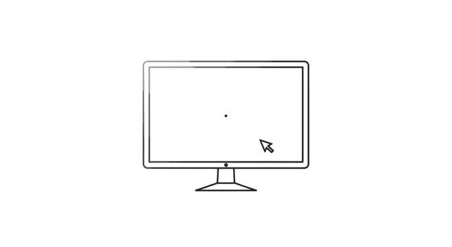 Computer monitor with cursor on screen