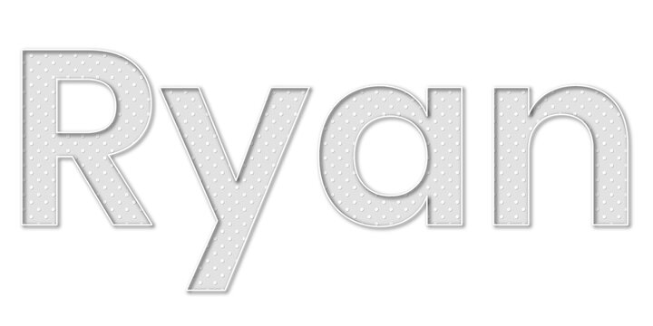Ryan name png polka dot typography word