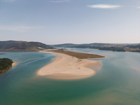 Monte blanco dune complex coastline with sandbar