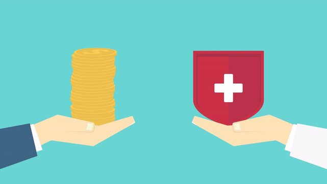 Healthcare and money, 4K animated video
