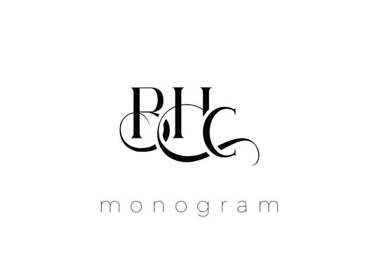 BHC Elegant Monogram Logo Design With Decorative Lettering