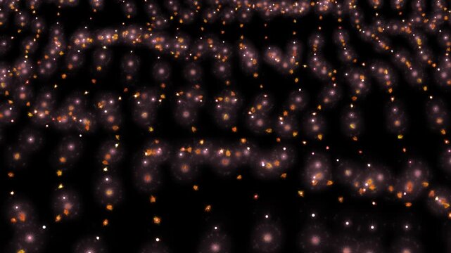 A stunning display of fireworks lights up a dark night sky, creating a festive and mesmerizing scene