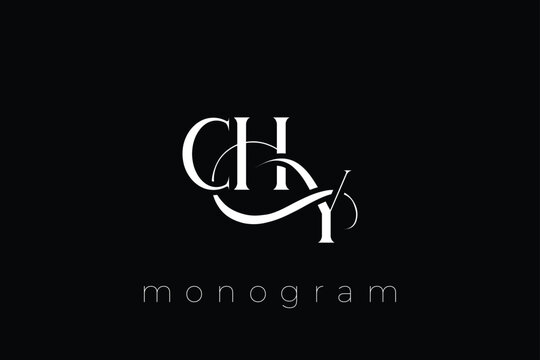 CHY Elegant Monogram Logo Design With Decorative Lettering