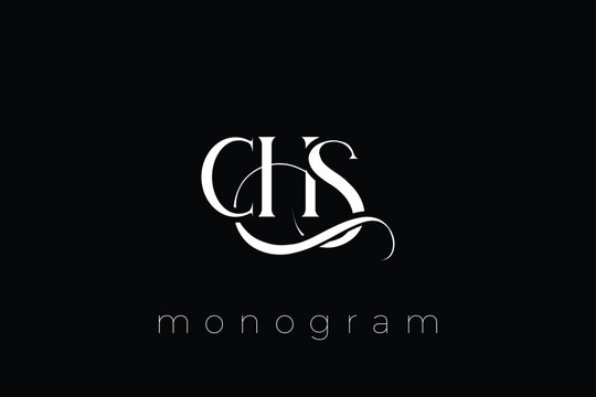 CHS Elegant Monogram Logo Design With Decorative Lettering