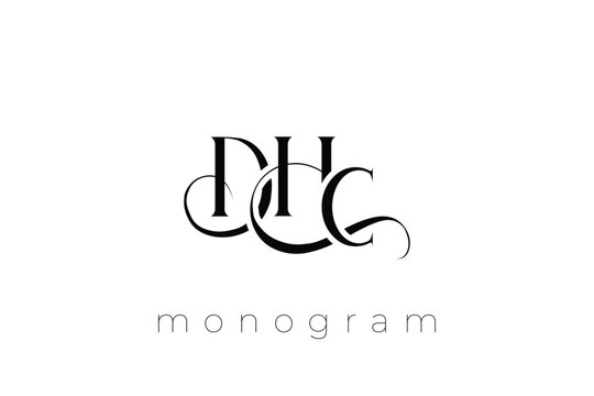 DHC Elegant Monogram Logo Design With Decorative Lettering