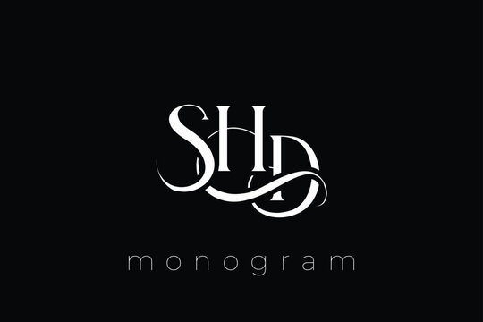 SHD Elegant Monogram Logo Design With Decorative Lettering