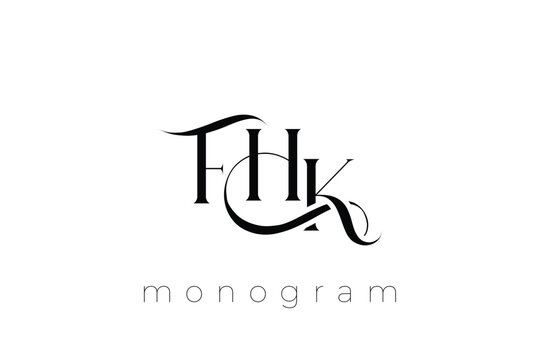 FHK Elegant Monogram Logo Design With Decorative Lettering