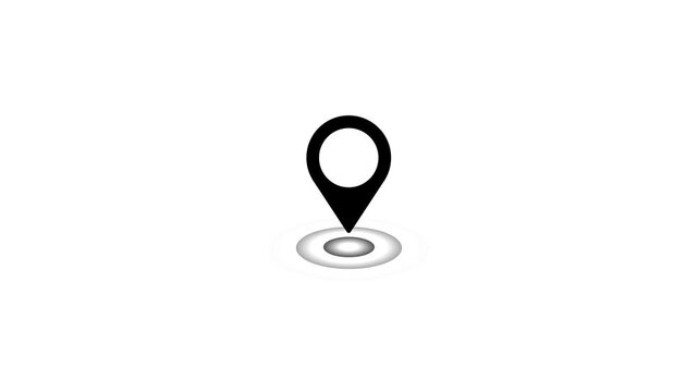 Location pin on map marker symbol with shadow gps navigation symbol map pin location gps navigation