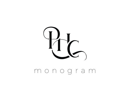 PHC Elegant Monogram Logo Design With Decorative Lettering