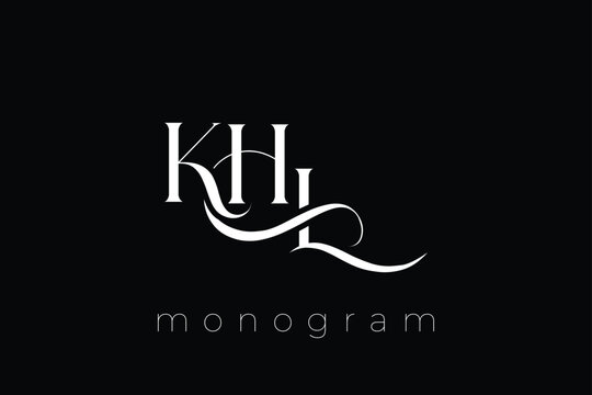 KHL Elegant Monogram Logo Design With Decorative Lettering