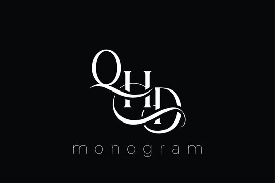 QHD Elegant Monogram Logo Design With Decorative Lettering