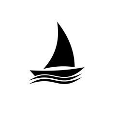 Fototapeta premium Silhouette of a Sailboat