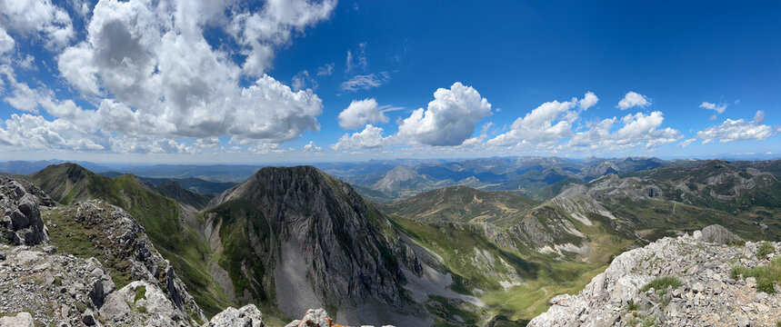 mountain landscape with blue sky