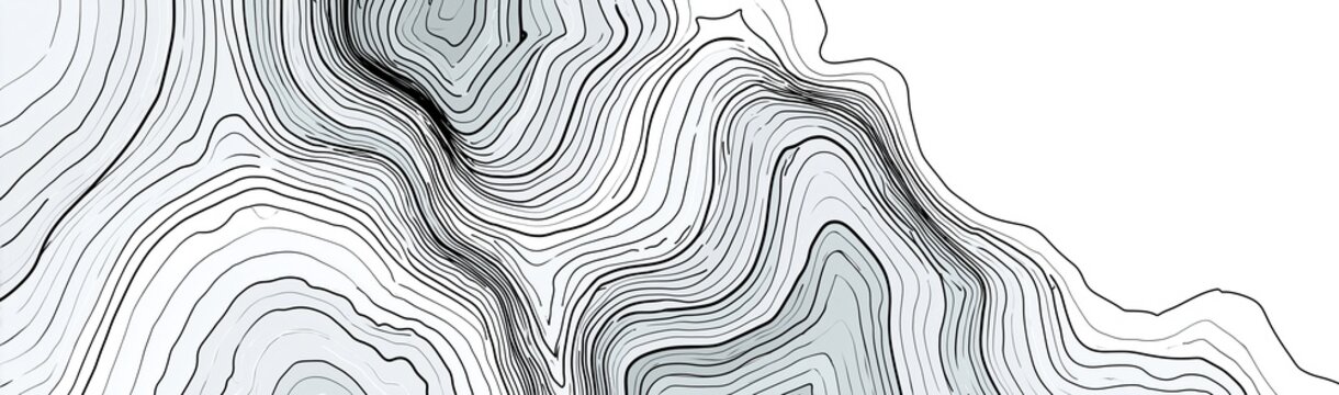 Topographic map background with contour lines and elevation pattern