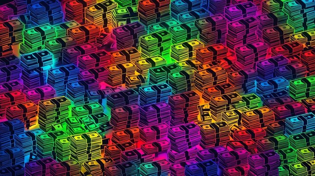 abstract colorful background texture of colourful currency notes.
