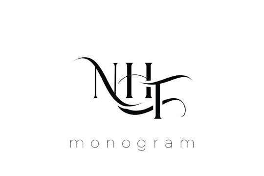 NHT Elegant Monogram Logo Design With Decorative Lettering