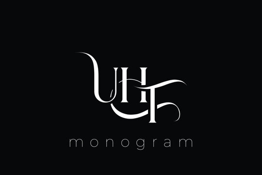 UHT Elegant Monogram Logo Design With Decorative Lettering