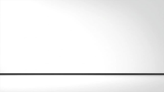 Minimalist white surface stretches horizontally with a subtle gradient transitioning from light to slightly darker tones.