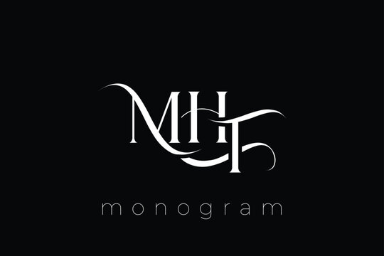 MHT Elegant Monogram Logo Design With Decorative Lettering