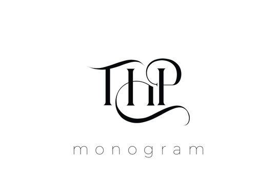 THP Elegant Monogram Logo Design With Decorative Lettering