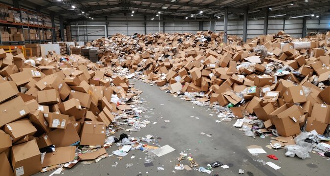 Warehouse Cardboard Boxes Recycling Waste
