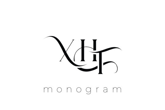 XHT Elegant Monogram Logo Design With Decorative Lettering