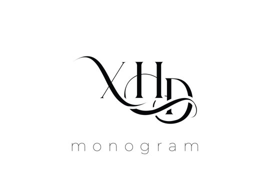 XHD Elegant Monogram Logo Design With Decorative Lettering