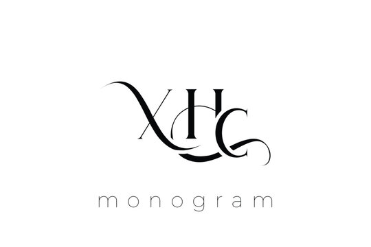 XHC Elegant Monogram Logo Design With Decorative Lettering