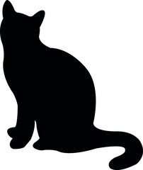 a cat body silhouette vector © turkishblue
