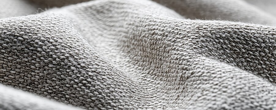 Close-up of textured fabric upholstery weave in neutral tones