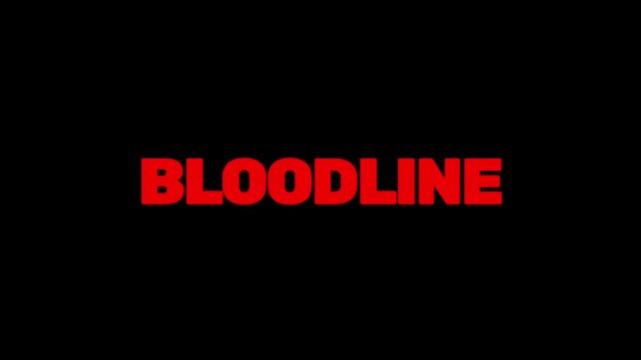 Striking typography animation highlighting the word Bloodline in bold red letters on a dark background, ideal for ancestry, family heritage, genetics, and dramatic storytelling projects.