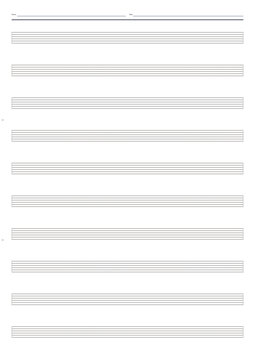 Blank Guitar Tablature Sheet / Guitar Tab Template