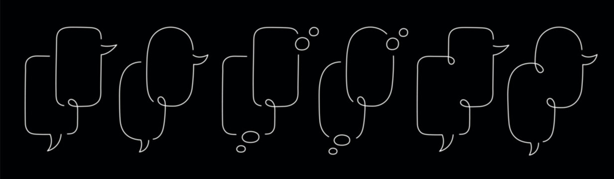 Abstract speech bubble pattern vector