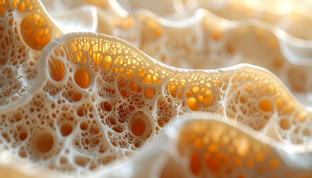 Macro Texture of Intricate Mushroom Gills and Fungal Lamellae Structure