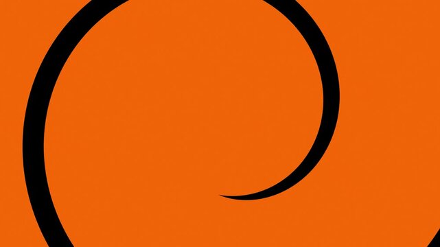 Rotating Orange Spiral Expanding into Full Orange Background, Abstract Transition Animation
