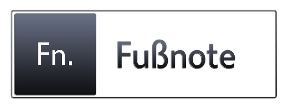 Fn. - Fu&szlig;note - Jura Rechts Abk&uuml;rzung