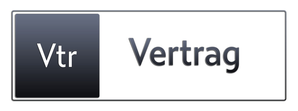 Vtr - Vertrag - Jura Rechts Abk&uuml;rzung