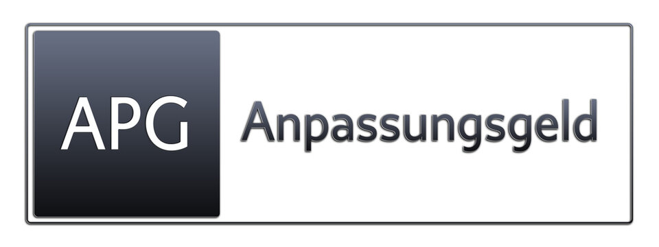APG - Anpassungsgeld - Jura Rechts Abk&uuml;rzung