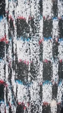 Digital Signal Glitch and Distortion Overlay: Abstract Data Error Transition. High quality 4k footage